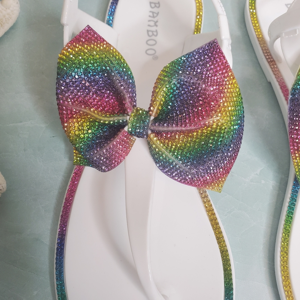 NEW Cindy Rainbow Jelly Sandals - Picture 5 of 6